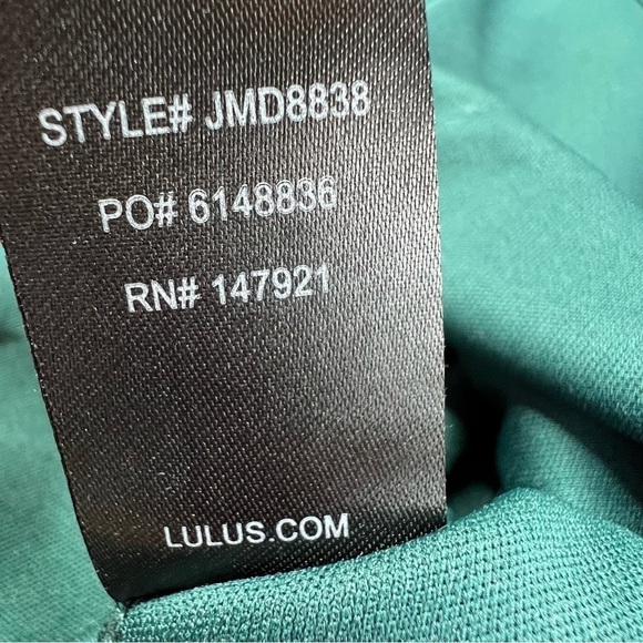 LULU'S Everleigh Forest Green Teal Lace Skater Mini Sleeveless Dress Size XS - Picture 16 of 16